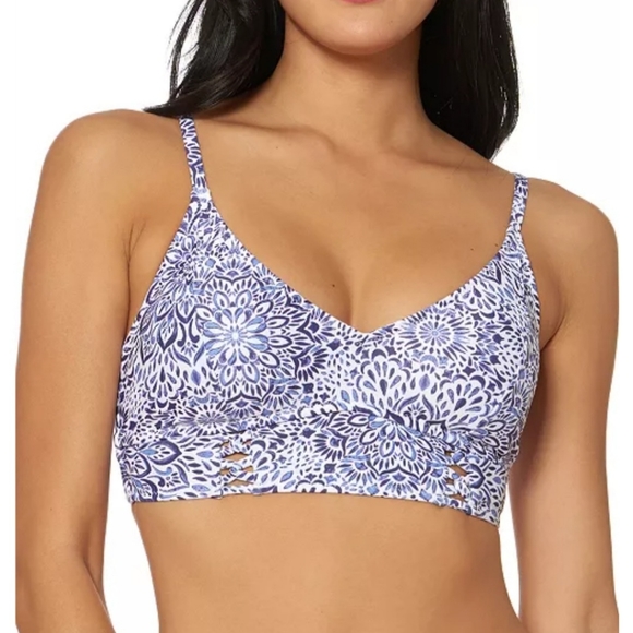 BNWT ~ Jessica Simpson Printed Bralette Bikini Set - Picture 1 of 13